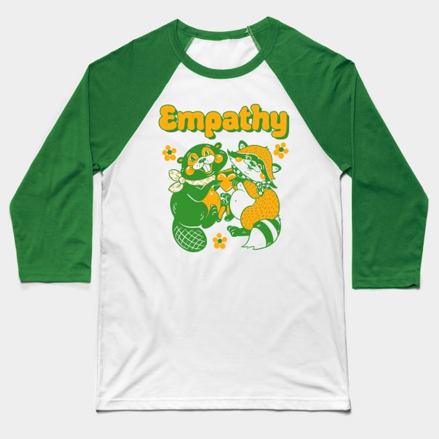 empathy - yellow/green Baseball T-Shirt by Guen Douglas 